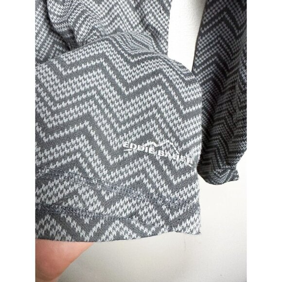 Eddie Bauer Chevron Printed Quarter Zip Pullover Womens Active Athletic Small Gr - Picture 5 of 6